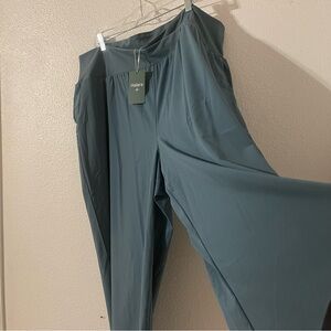 HALARA Women's Teal Wide Leg Pants 3XL